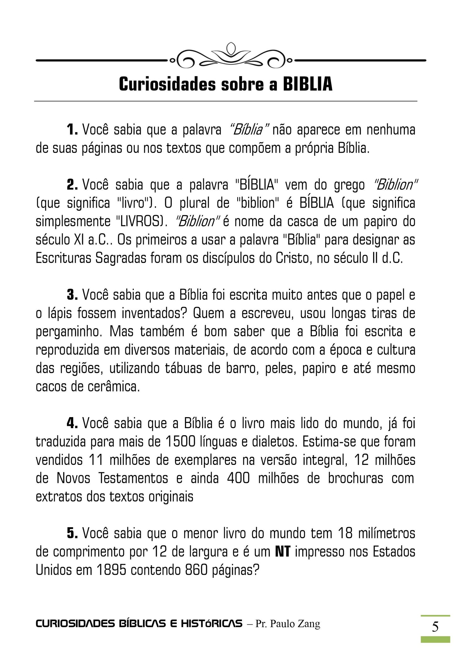 Você Sabia? Mais de 1.000 Curiosidades Bíblicas e Históricas