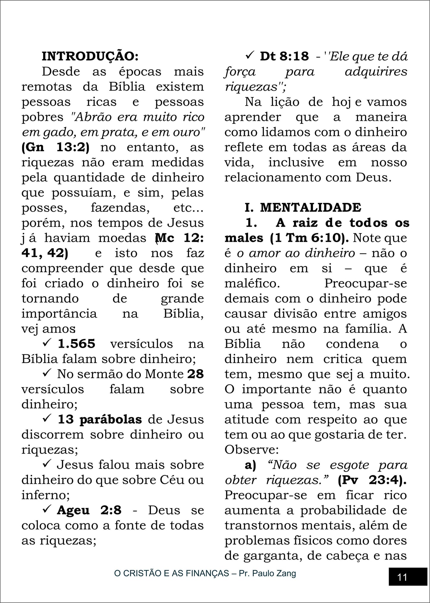 As Finanças Do Cristão (apostila De Estudos Bíblicos) 13 Lições